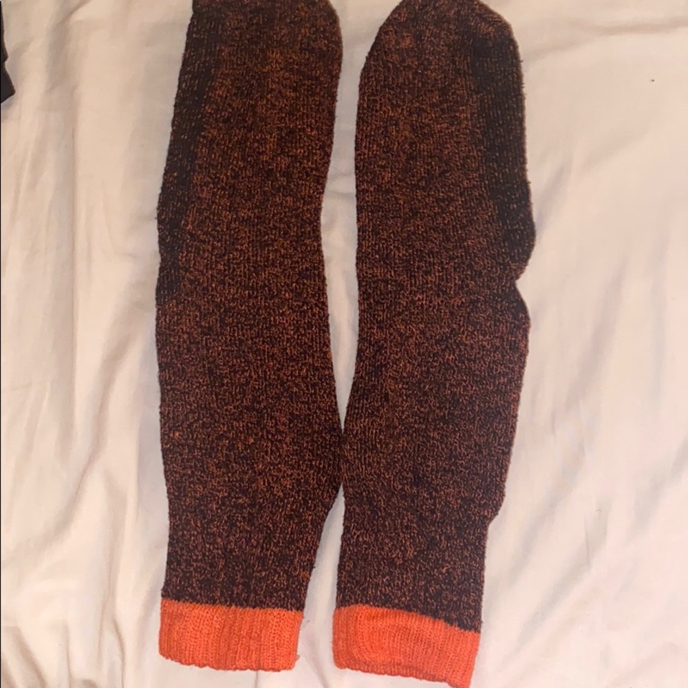 Knit knee-high socks